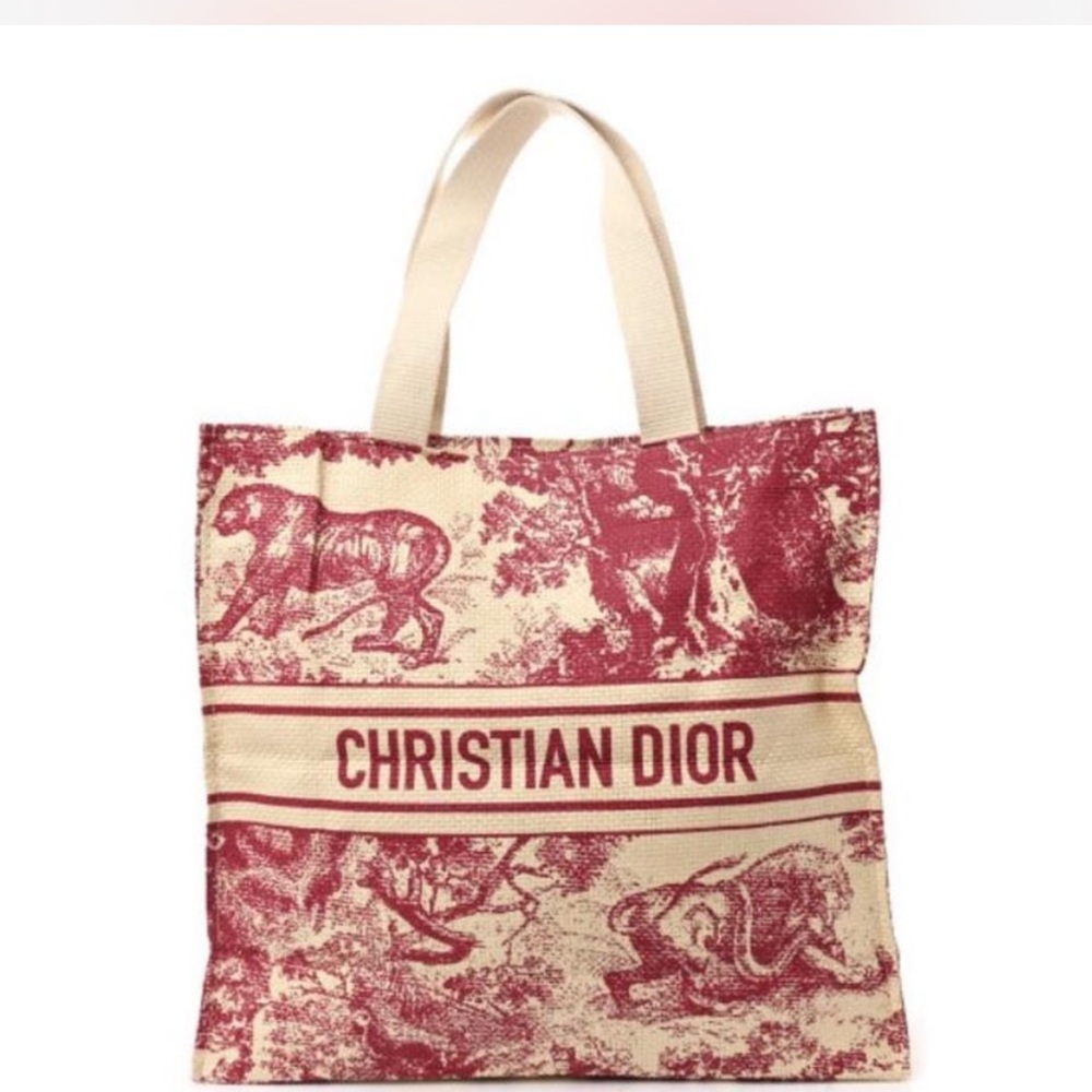 Diorivera Red and Cream Tote Bag